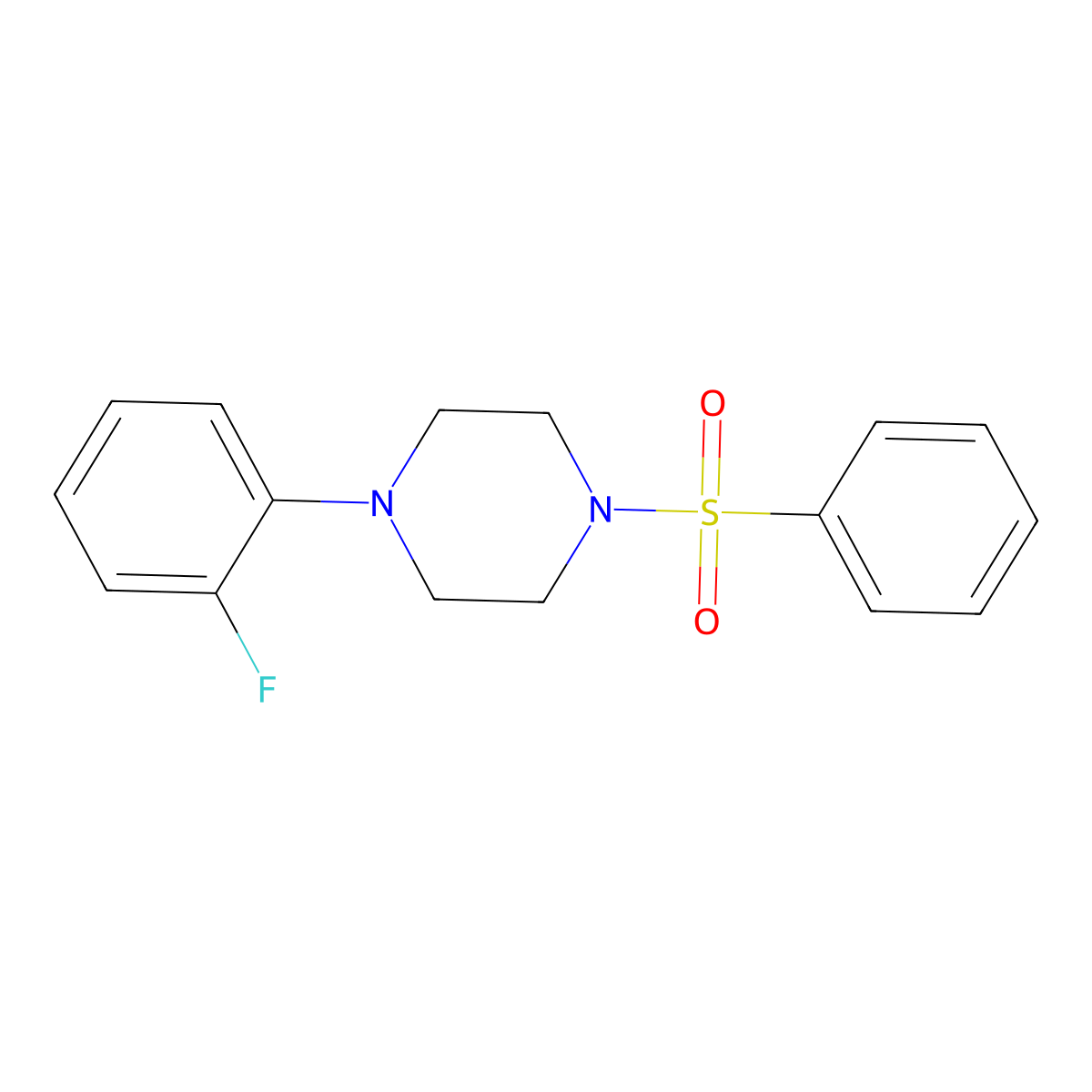 1-(2-Fluorophenyl)-4-(phenylsulfonyl)piperazine molecular structure, CAS 433237-53-7