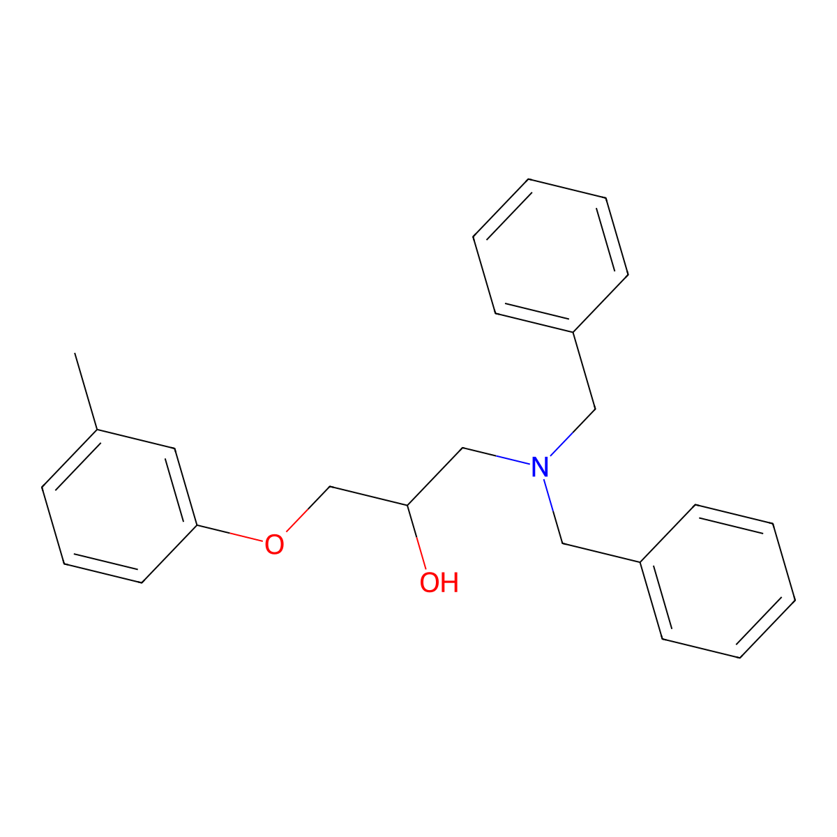1-(Dibenzylamino)-3-(3-methylphenoxy)propan-2-ol molecular structure, CAS 433237-58-2