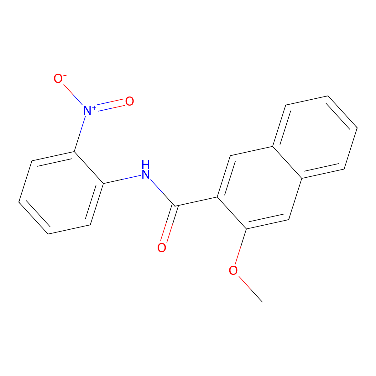 3-methoxy-N-(2-nitrophenyl)naphthalene-2-carboxamide molecular structure, CAS 433237-62-8