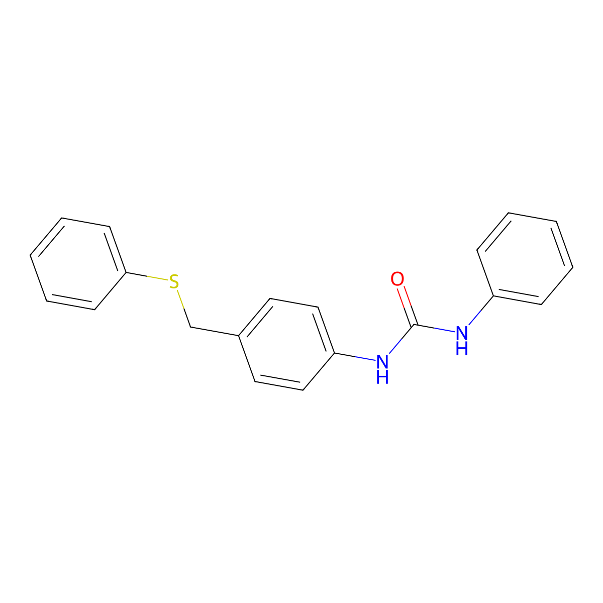 1-Phenyl-3-[4-(phenylsulfanylmethyl)phenyl]urea molecular structure, CAS 433237-68-4