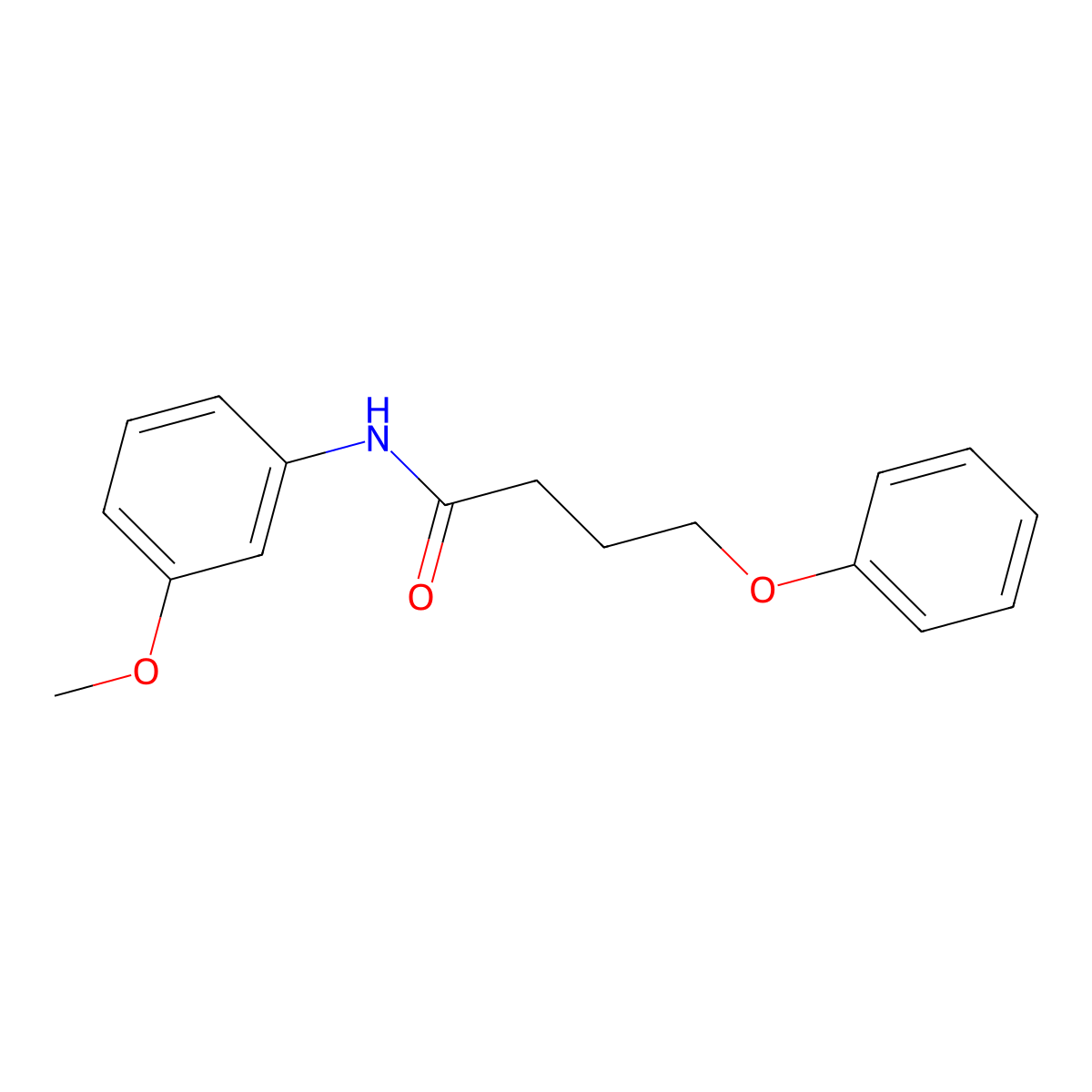 N-(3-methoxyphenyl)-4-phenoxybutanamide molecular structure, CAS 433237-78-6