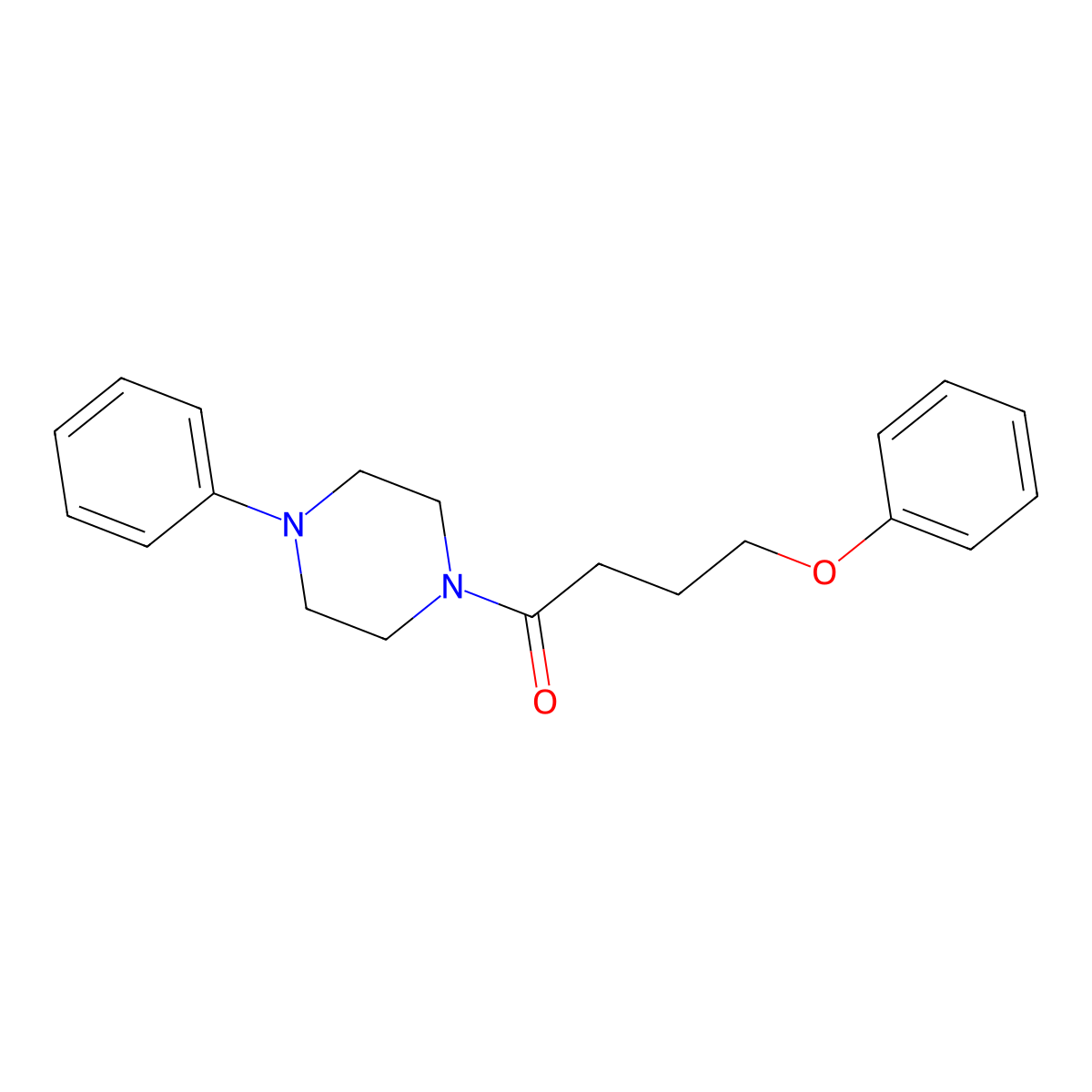 4-Phenoxy-1-(4-phenylpiperazin-1-yl)butan-1-one molecular structure, CAS 433238-31-4