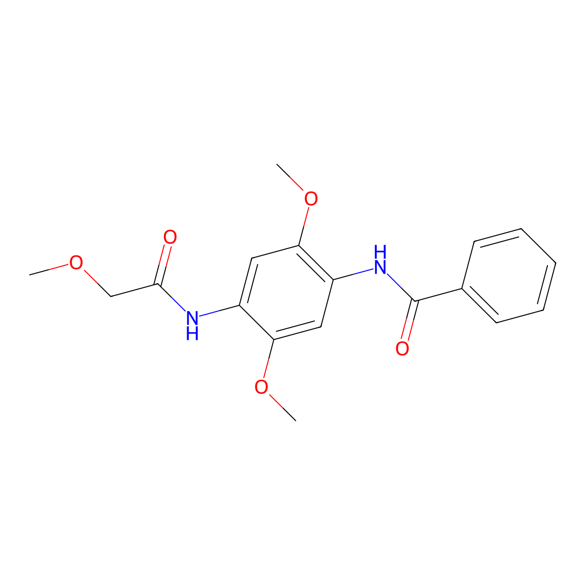 N-{2,5-dimethoxy-4-[(methoxyacetyl)amino]phenyl}benzamide molecular structure, CAS 433238-38-1