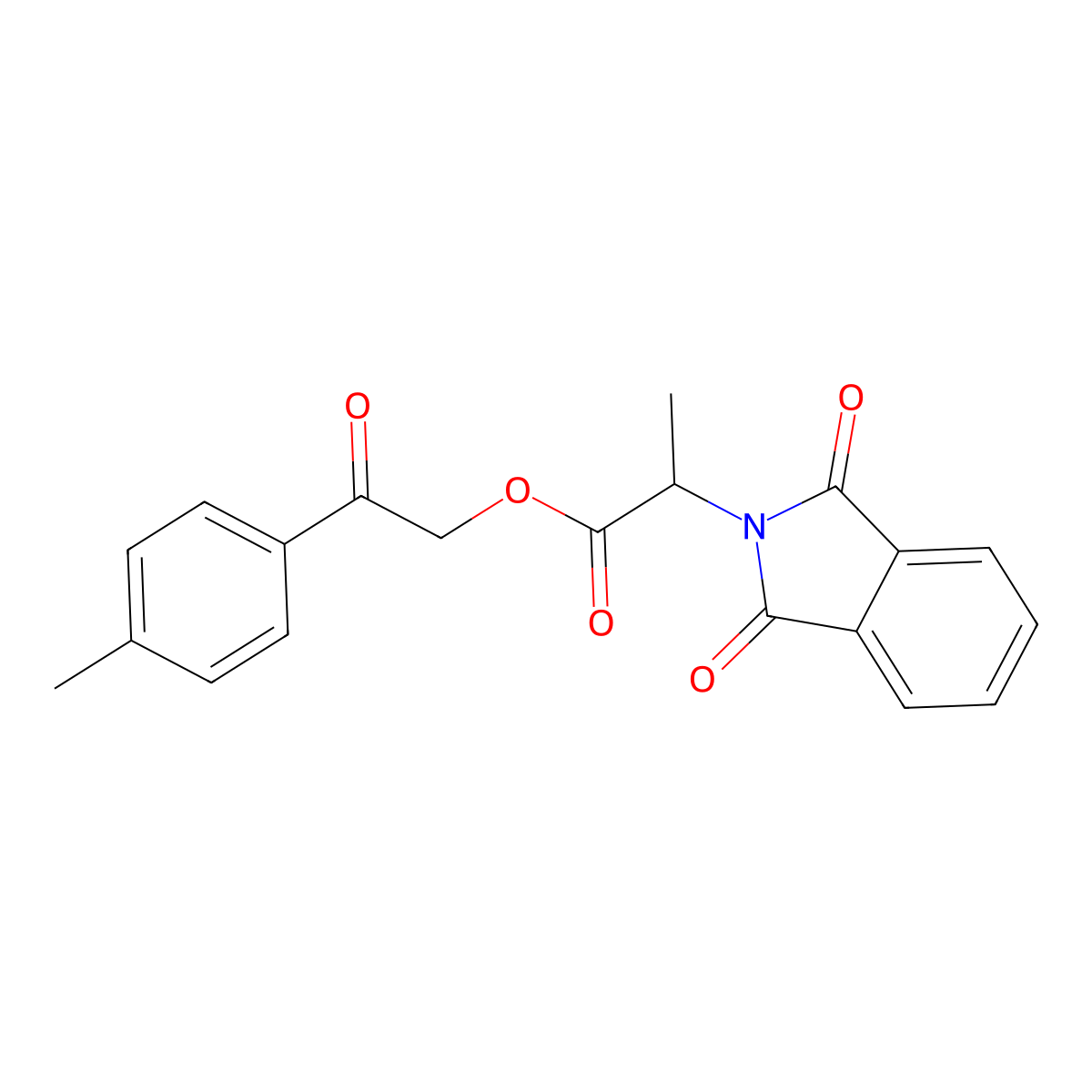 2-(4-methylphenyl)-2-oxoethyl 2-(1,3-dioxo-1,3-dihydro-2H-isoindol-2-yl)propanoate molecular structure, CAS 433238-49-4