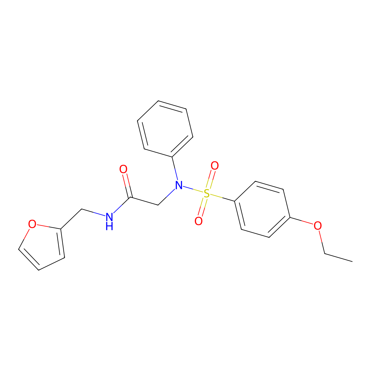2-(N-(4-ethoxyphenyl)sulfonylanilino)-N-(furan-2-ylmethyl)acetamide molecular structure, CAS 433238-76-7