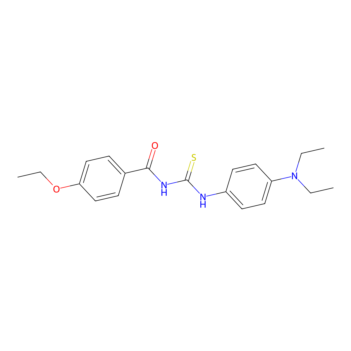 N-[[4-(diethylamino)phenyl]carbamothioyl]-4-ethoxybenzamide molecular structure, CAS 433238-90-5