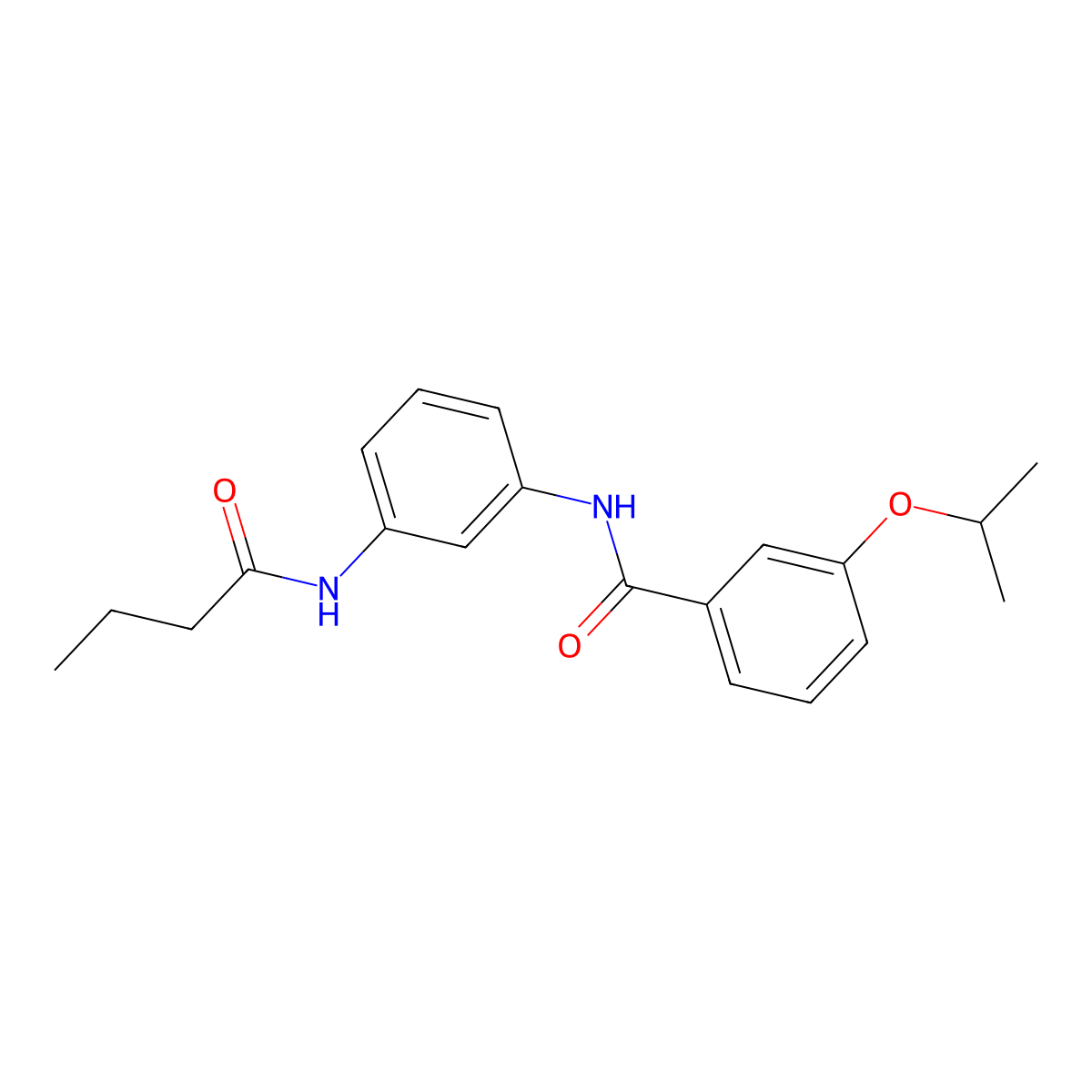N-[3-(butyrylamino)phenyl]-3-isopropoxybenzamide molecular structure, CAS 433239-06-6