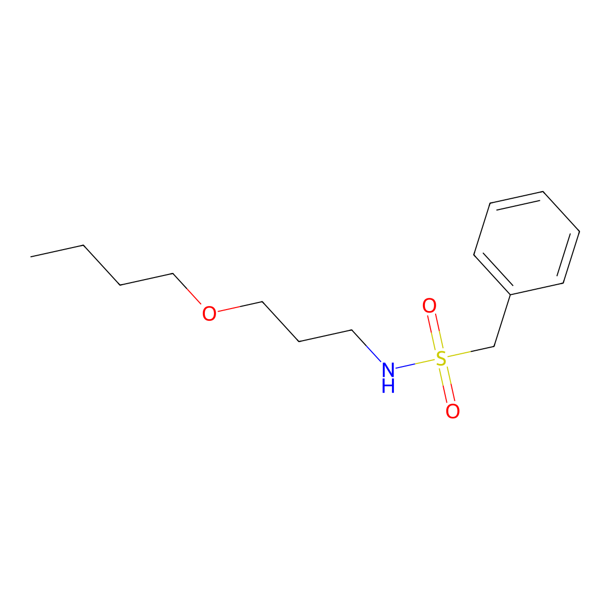 N-(3-butoxypropyl)-1-phenylmethanesulfonamide molecular structure, CAS 433239-22-6