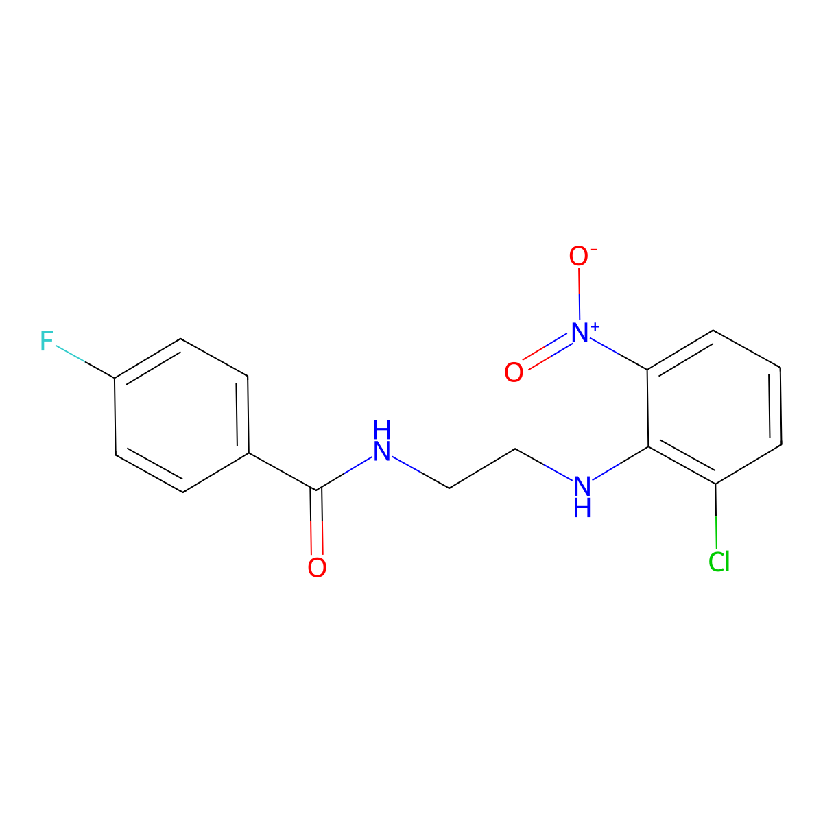 N-[2-(2-chloro-6-nitroanilino)ethyl]-4-fluorobenzamide molecular structure, CAS 433239-39-5