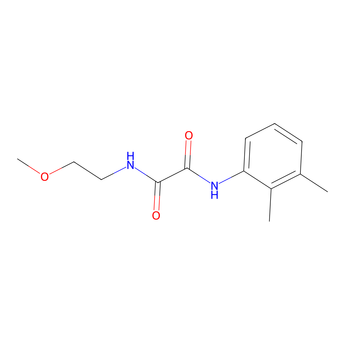 N'-(2,3-dimethylphenyl)-N-(2-methoxyethyl)oxamide molecular structure, CAS 433240-17-6