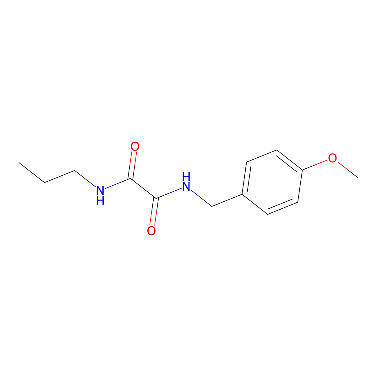 N-(4-methoxybenzyl)-N'-propylethanediamide molecular structure, CAS 433240-53-0