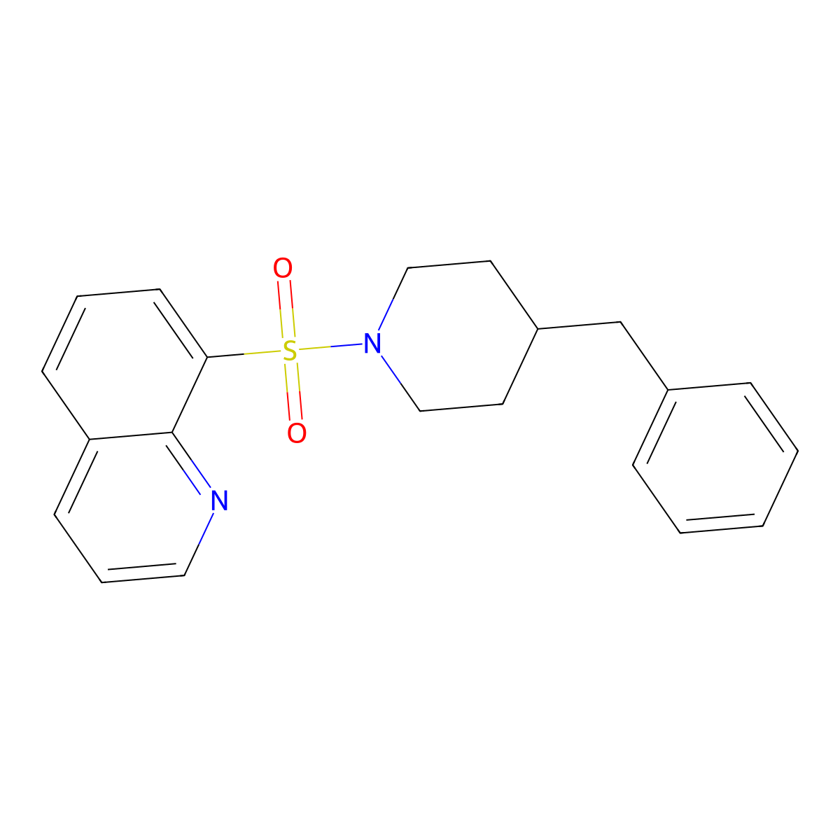 8-[(4-Benzylpiperidin-1-yl)sulfonyl]quinoline molecular structure, CAS 433240-63-2