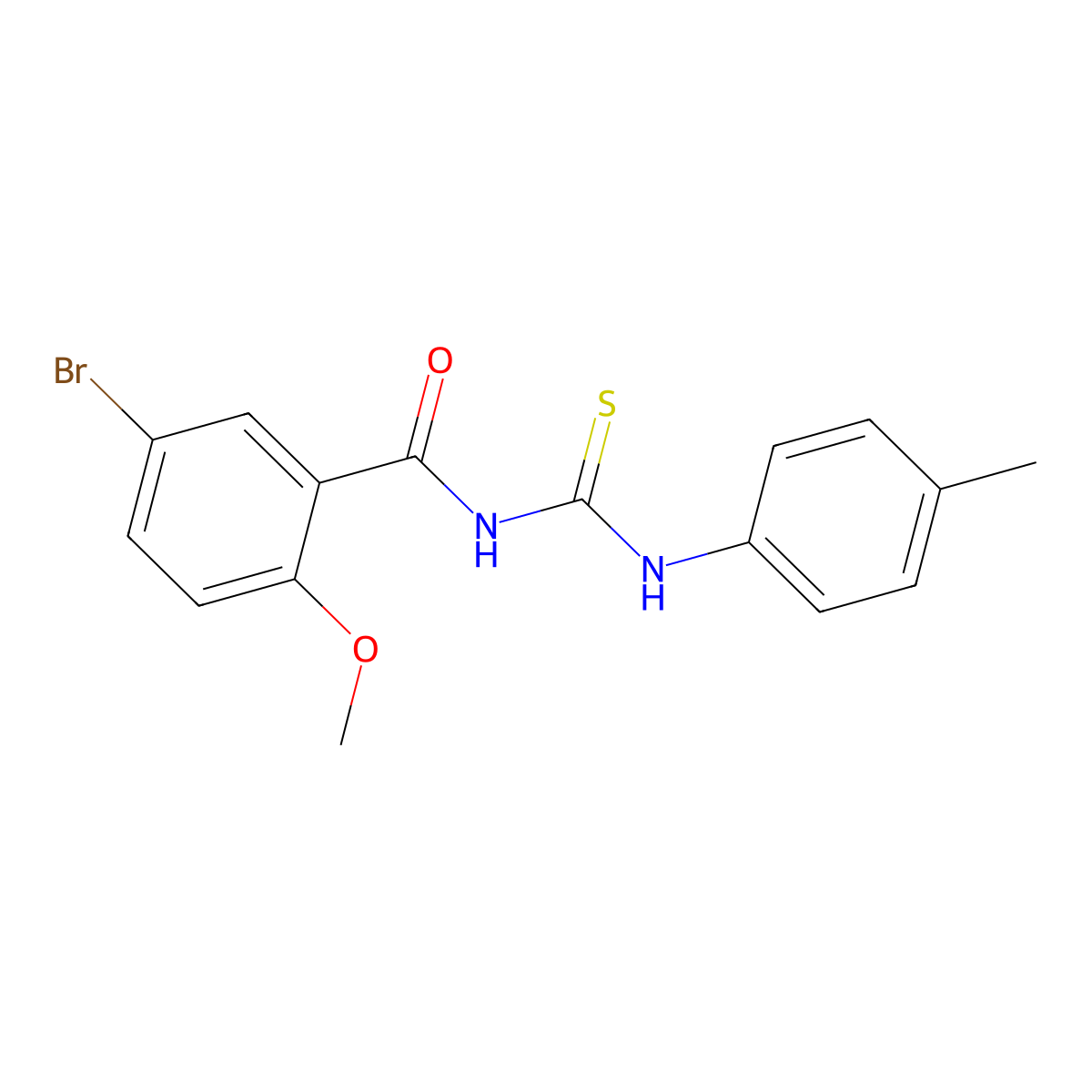5-bromo-2-methoxy-N-[(4-methylphenyl)carbamothioyl]benzamide molecular structure, CAS 433240-88-1