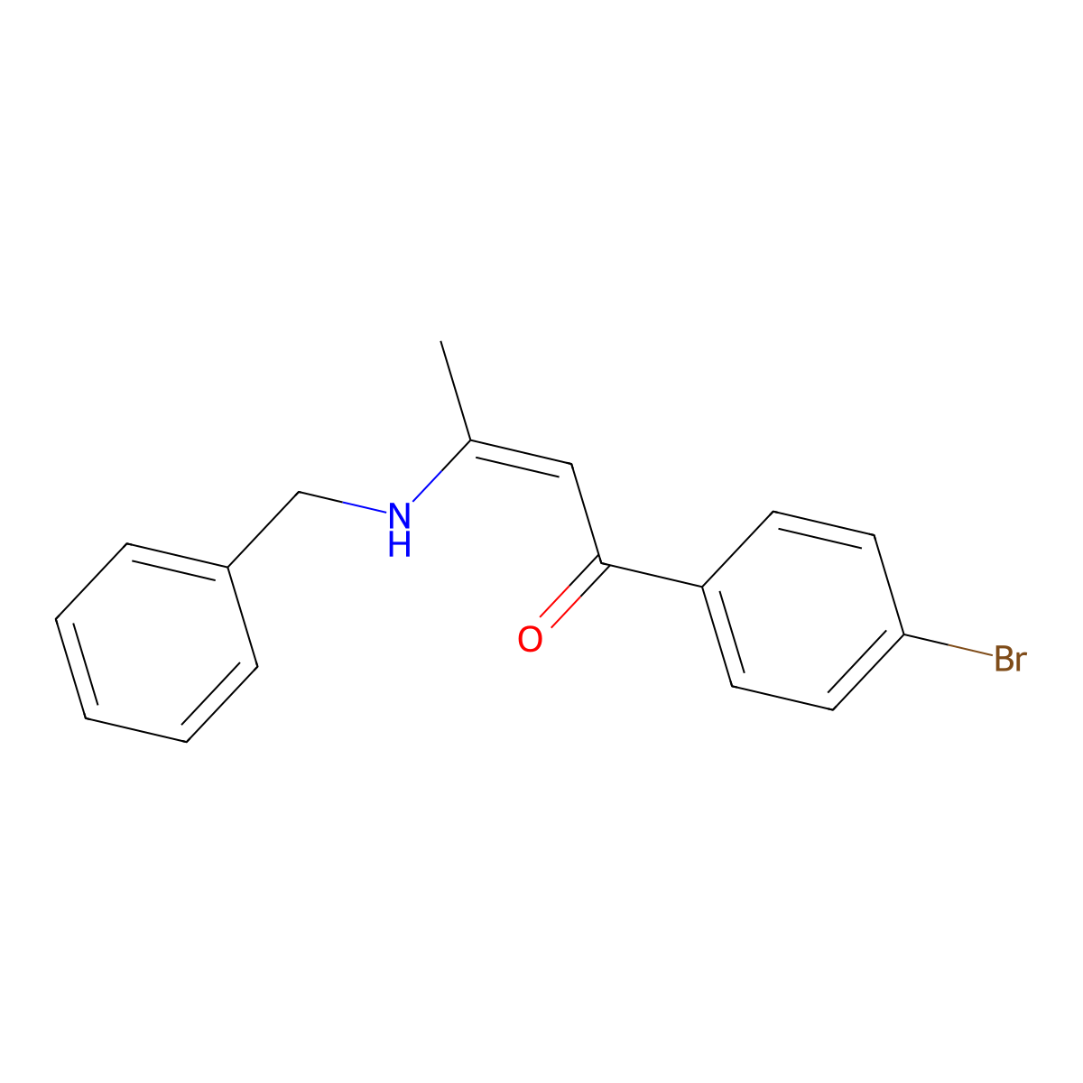 3-(Benzylamino)-1-(4-bromophenyl)but-2-en-1-one molecular structure, CAS 433240-99-4