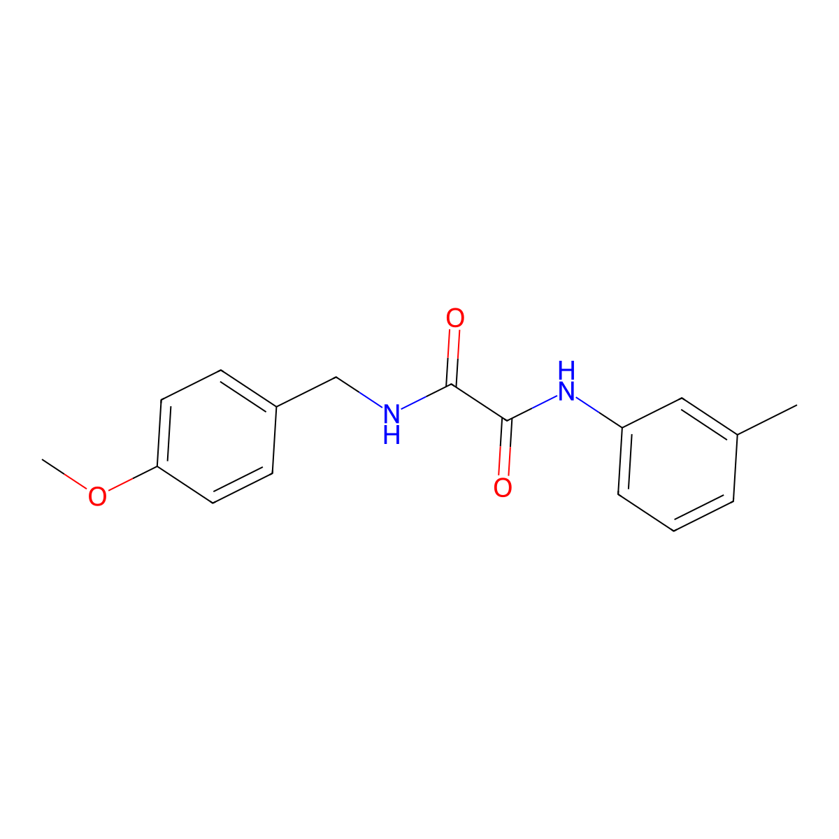 N-(4-methoxybenzyl)-N'-(3-methylphenyl)ethanediamide molecular structure, CAS 433241-26-0