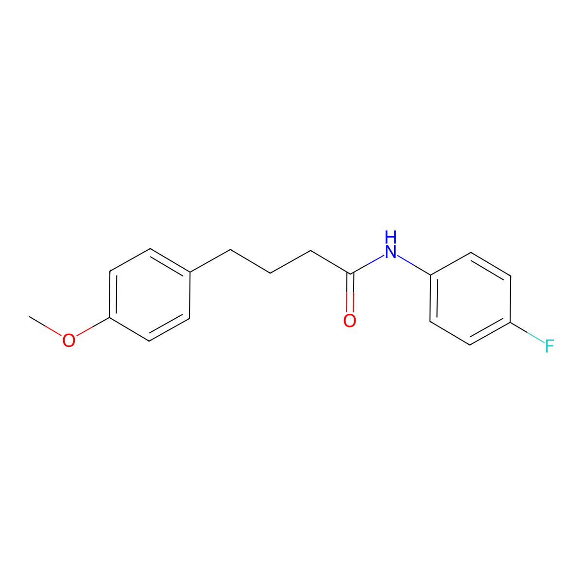 N-(4-fluorophenyl)-4-(4-methoxyphenyl)butanamide molecular structure, CAS 433241-63-5