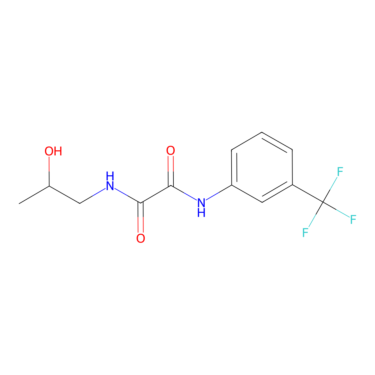 N1-(2-hydroxypropyl)-N2-(3-(trifluoromethyl)phenyl)oxalamide molecular structure, CAS 433241-66-8