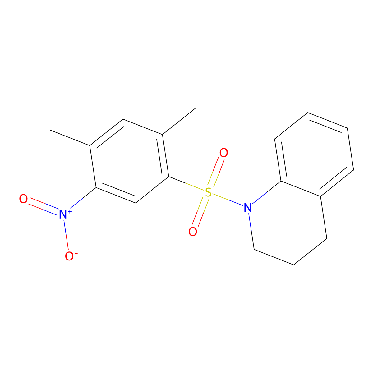 1-((2,4-Dimethyl-5-nitrophenyl)sulfonyl)-1,2,3,4-tetrahydroquinoline molecular structure, CAS 433241-77-1