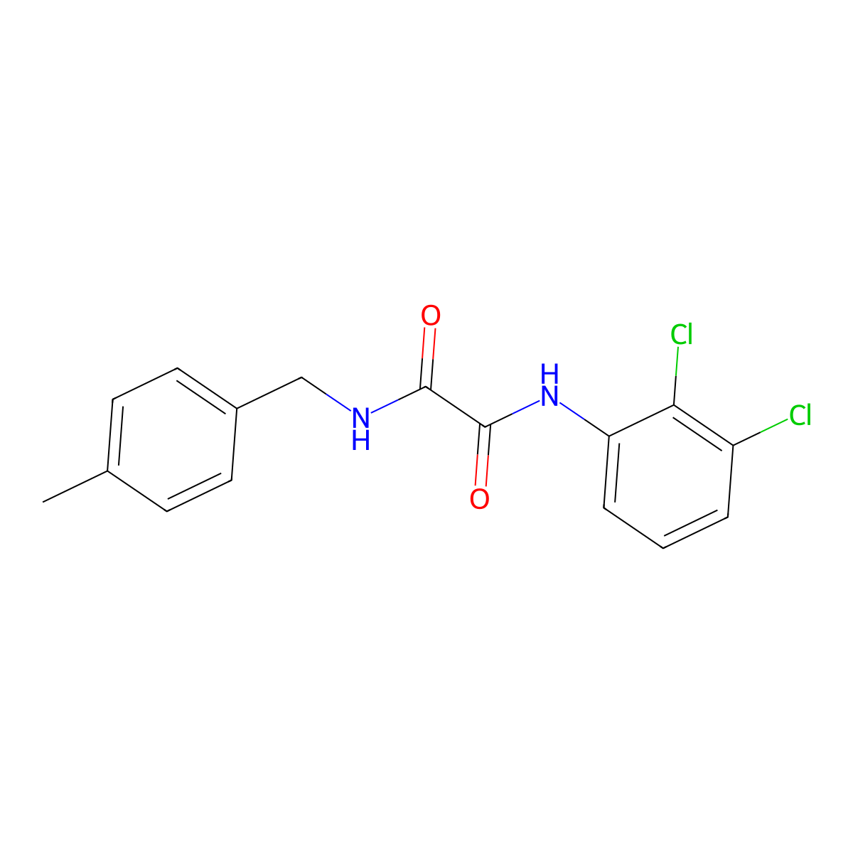 N'-(2,3-dichlorophenyl)-N-[(4-methylphenyl)methyl]oxamide molecular structure, CAS 433242-17-2