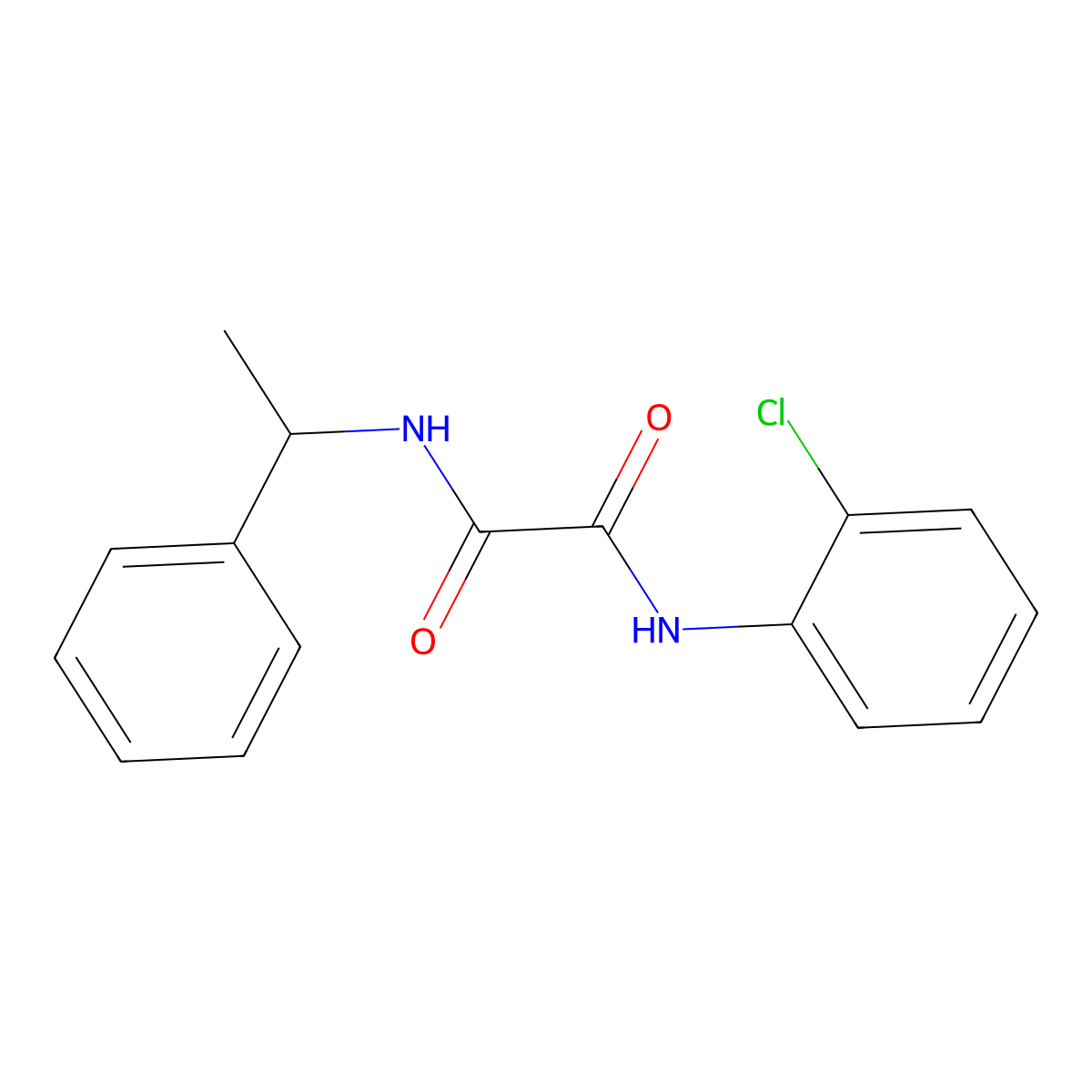 N-(2-chlorophenyl)-N'-(1-phenylethyl)ethanediamide molecular structure, CAS 433242-40-1