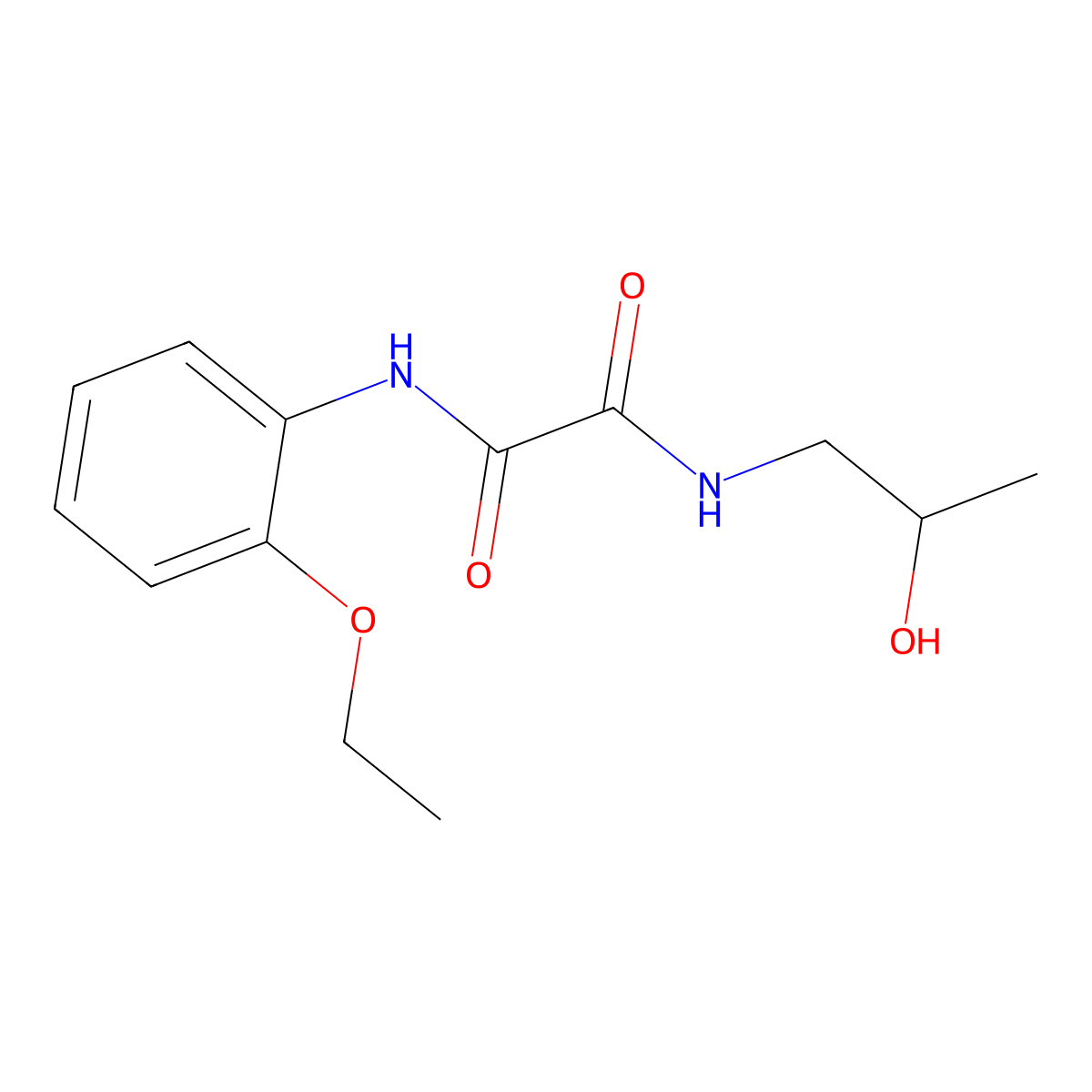 N'-(2-ethoxyphenyl)-N-(2-hydroxypropyl)oxamide molecular structure, CAS 433242-46-7