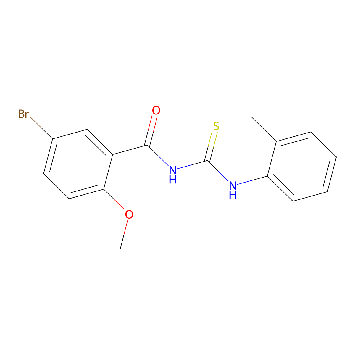 5-bromo-2-methoxy-N-[(2-methylphenyl)carbamothioyl]benzamide molecular structure, CAS 433242-59-2