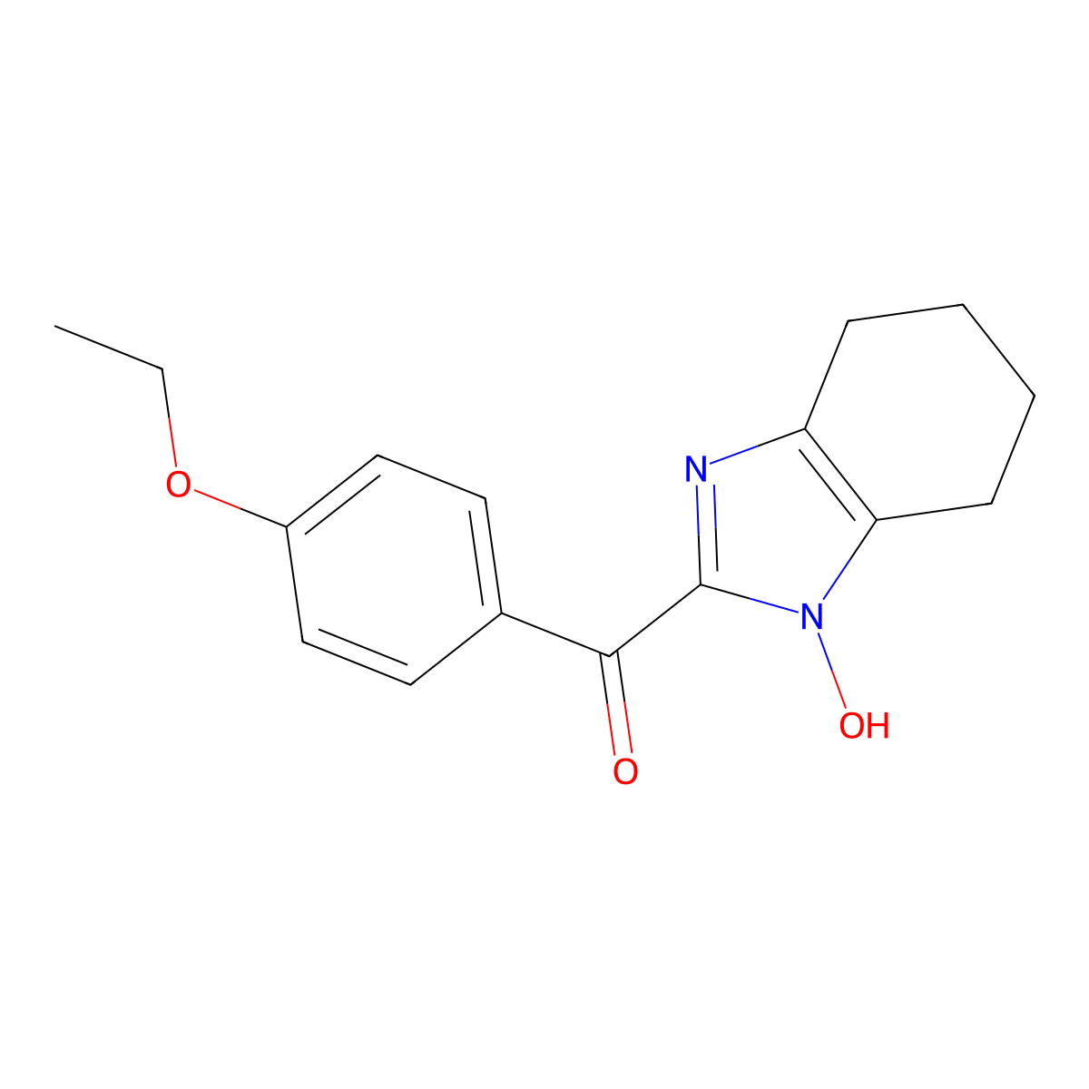 (4-Ethoxyphenyl)-(1-hydroxy-4,5,6,7-tetrahydrobenzimidazol-2-yl)methanone molecular structure, CAS 433242-62-7