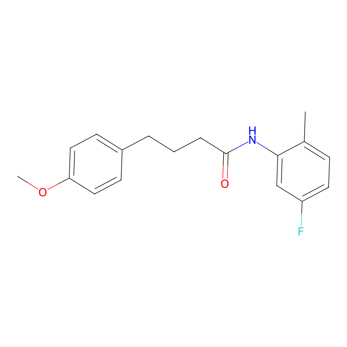 N-(5-fluoro-2-methylphenyl)-4-(4-methoxyphenyl)butanamide molecular structure, CAS 433242-71-8