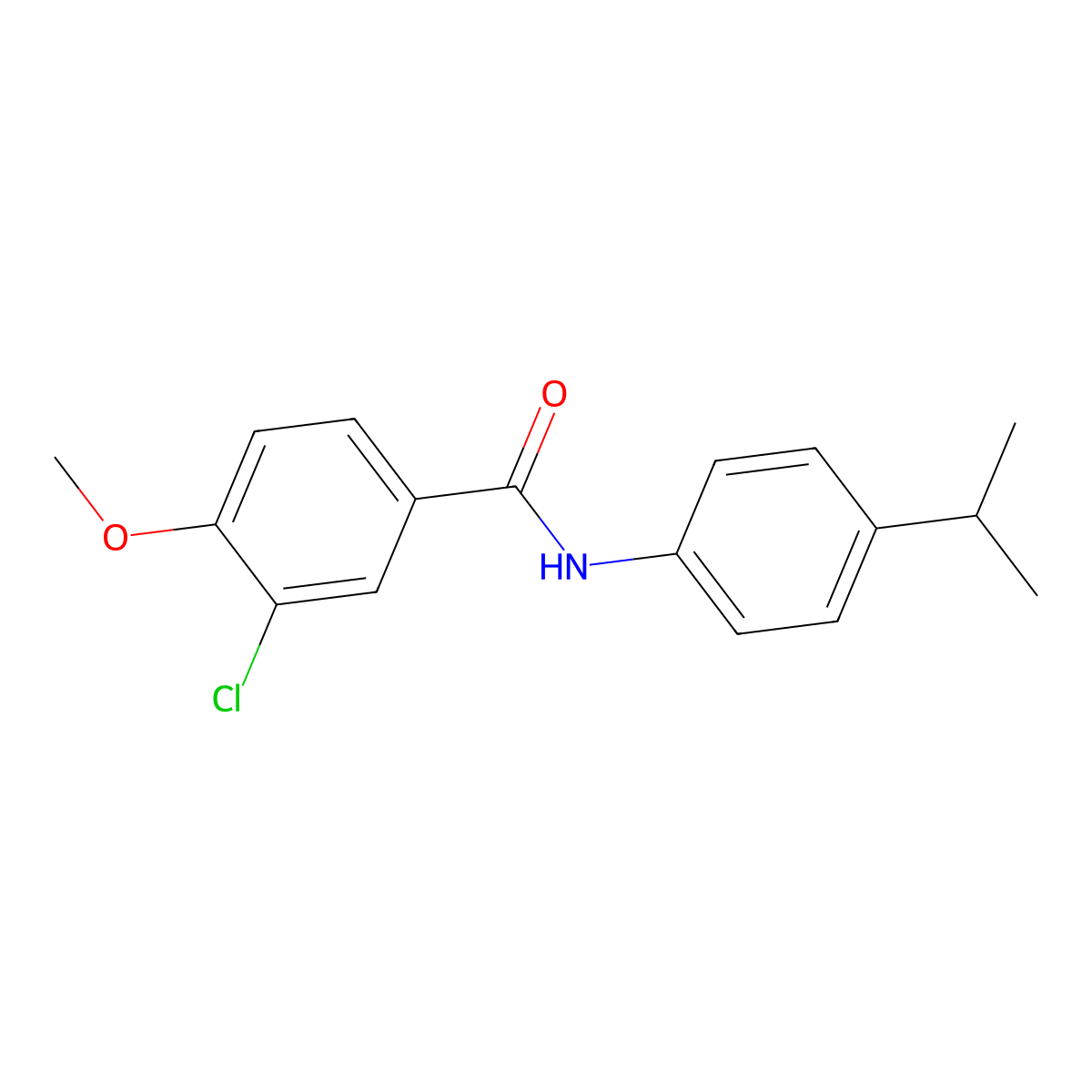3-chloro-4-methoxy-N-[4-(propan-2-yl)phenyl]benzamide molecular structure, CAS 433242-87-6