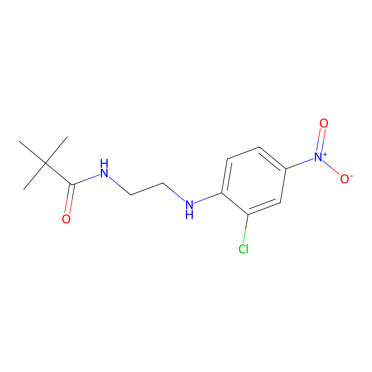 N-[2-(2-chloro-4-nitroanilino)ethyl]-2,2-dimethylpropanamide molecular structure, CAS 433242-88-7