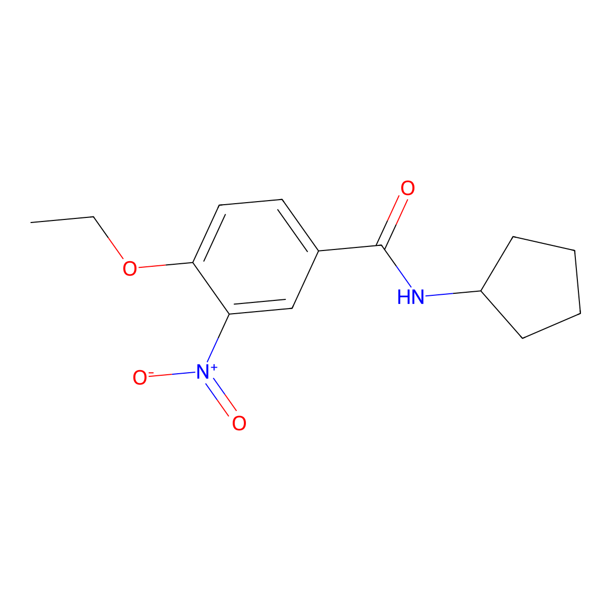 N-cyclopentyl-4-ethoxy-3-nitrobenzamide molecular structure, CAS 433243-32-4