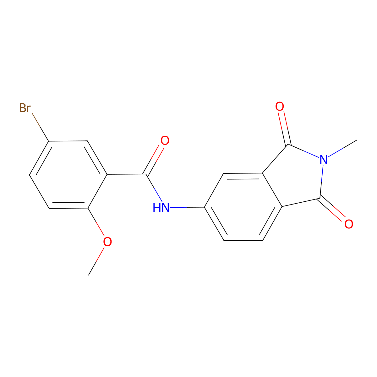 5-bromo-2-methoxy-N-(2-methyl-1,3-dioxo-2,3-dihydro-1H-isoindol-5-yl)benzamide molecular structure, CAS 433243-58-4