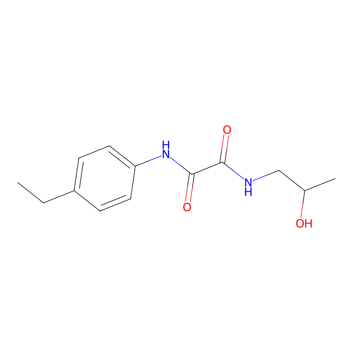 N-(4-ethylphenyl)-N'-(2-hydroxypropyl)ethanediamide molecular structure, CAS 433243-61-9