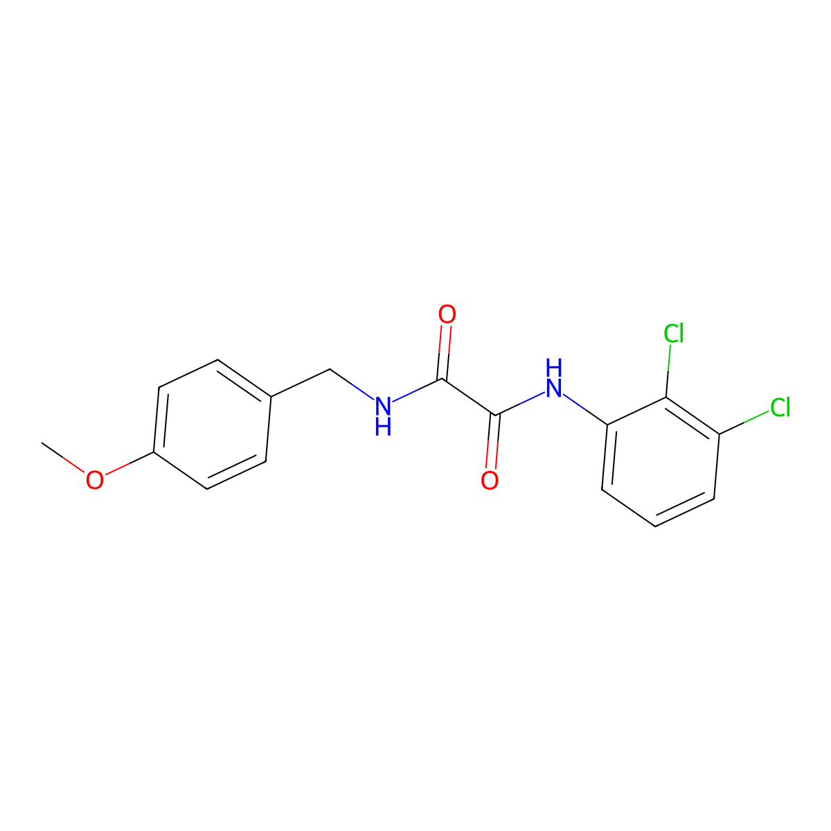 N'-(2,3-dichlorophenyl)-N-[(4-methoxyphenyl)methyl]oxamide molecular structure, CAS 433243-87-9