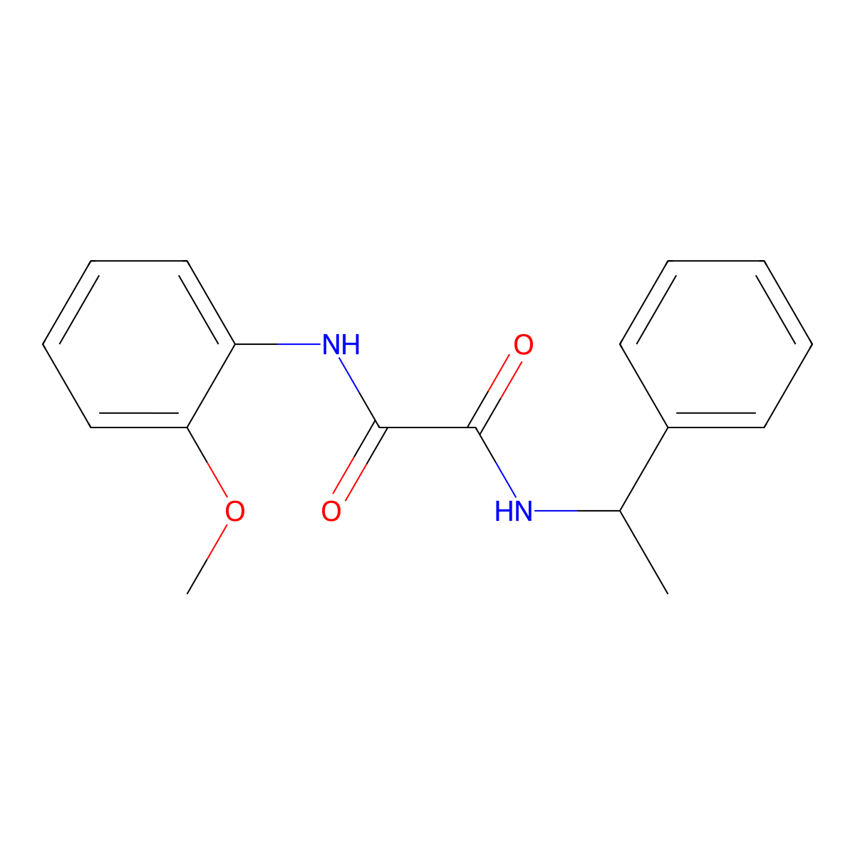 N-(2-methoxyphenyl)-N'-(1-phenylethyl)ethanediamide molecular structure, CAS 433244-02-1