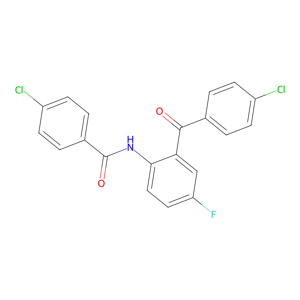 4-chloro-N-[2-(4-chlorobenzoyl)-4-fluorophenyl]benzamide molecular structure, CAS 433244-06-5
