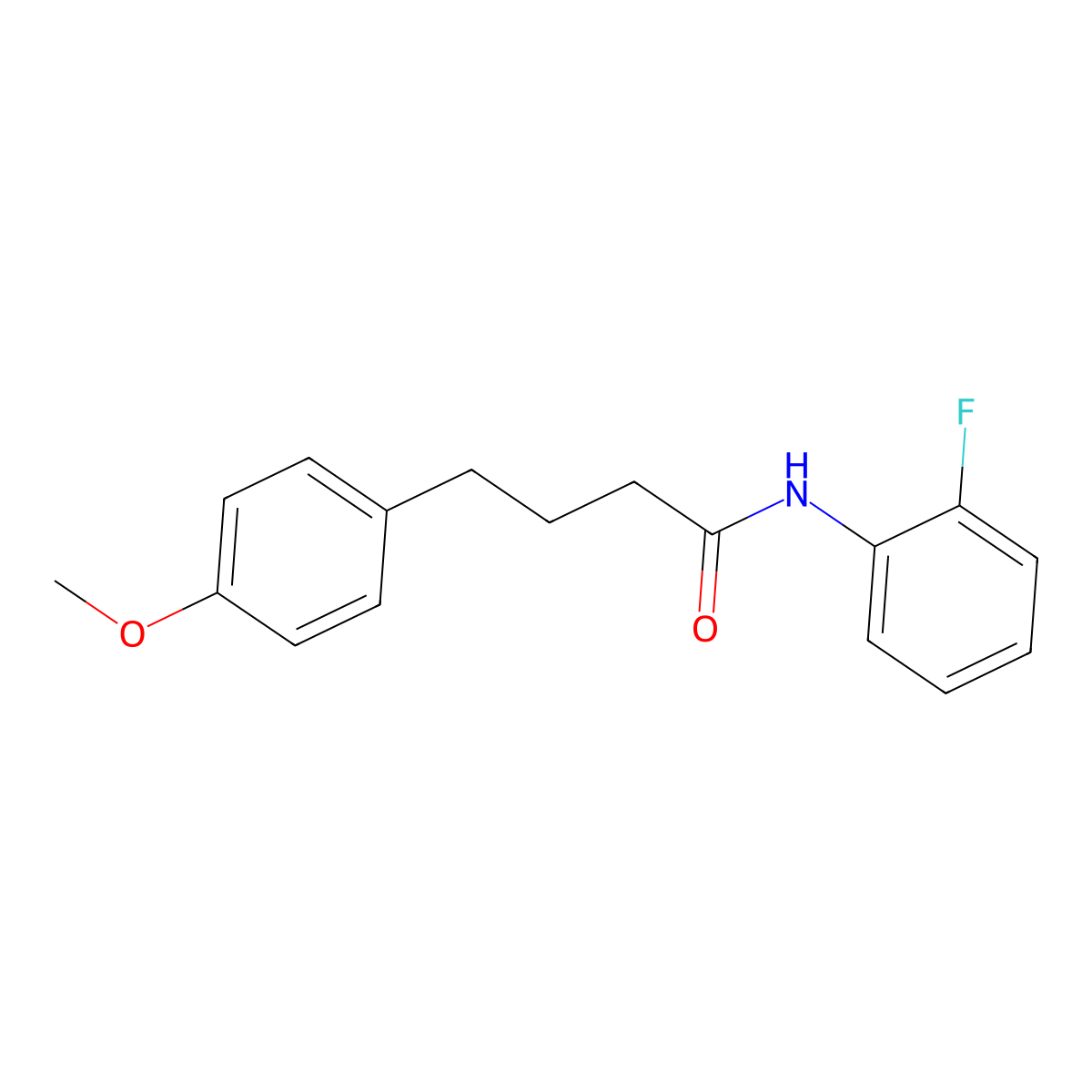 N-(2-fluorophenyl)-4-(4-methoxyphenyl)butanamide molecular structure, CAS 433244-11-2