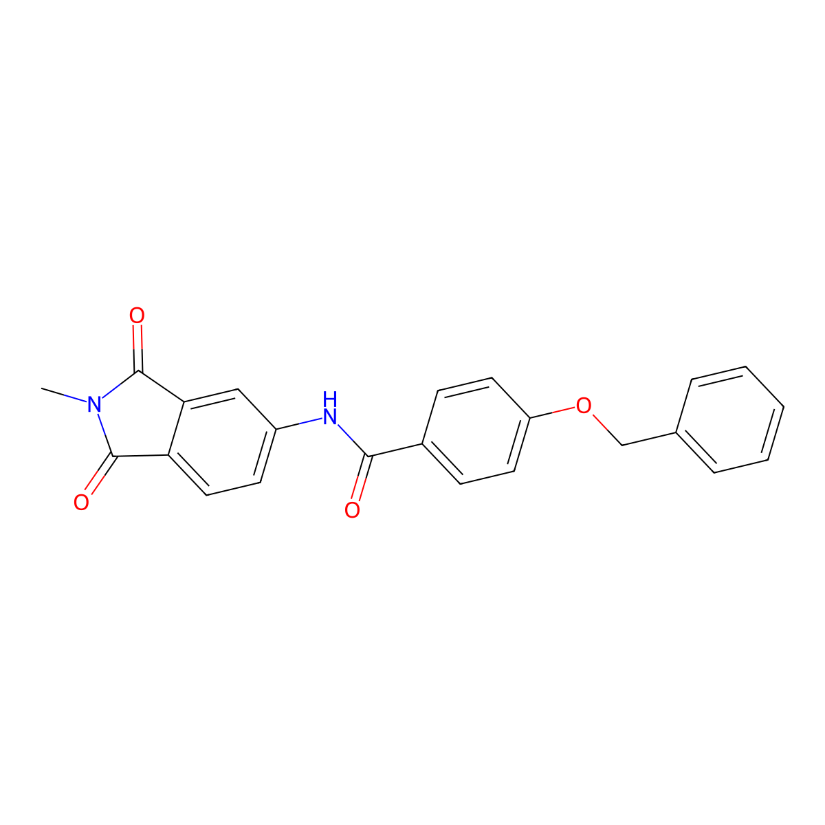 4-(benzyloxy)-N-(2-methyl-1,3-dioxo-2,3-dihydro-1H-isoindol-5-yl)benzamide molecular structure, CAS 433244-36-1