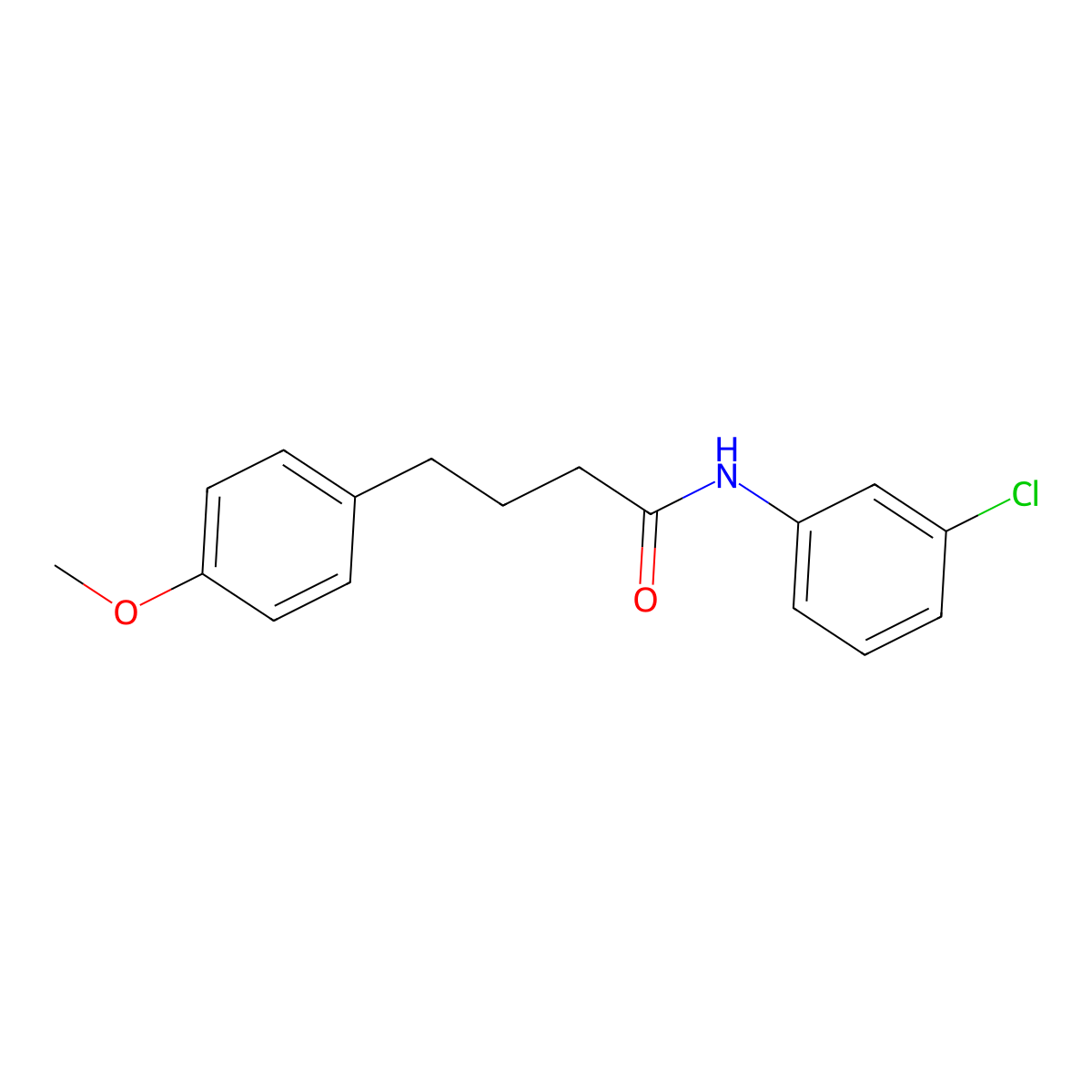 N-(3-chlorophenyl)-4-(4-methoxyphenyl)butanamide molecular structure, CAS 433244-58-7