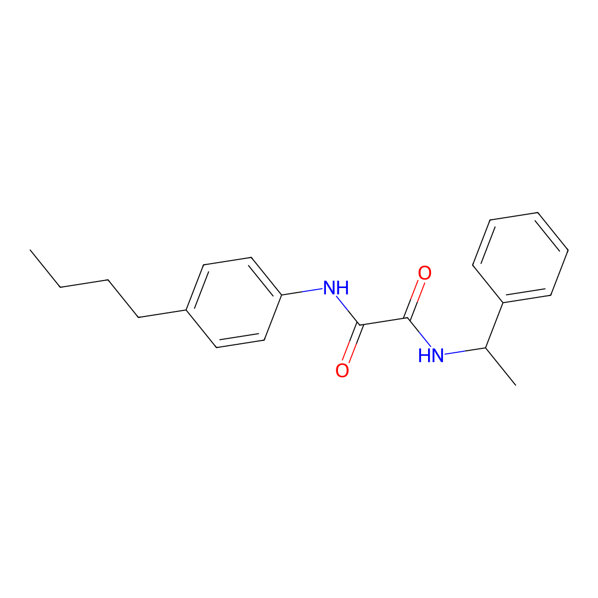 N-(4-butylphenyl)-N'-(1-phenylethyl)ethanediamide molecular structure, CAS 433244-75-8