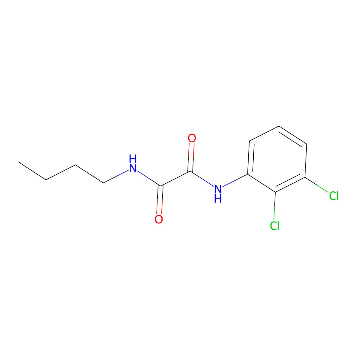 N-butyl-N'-(2,3-dichlorophenyl)oxamide molecular structure, CAS 433245-20-6