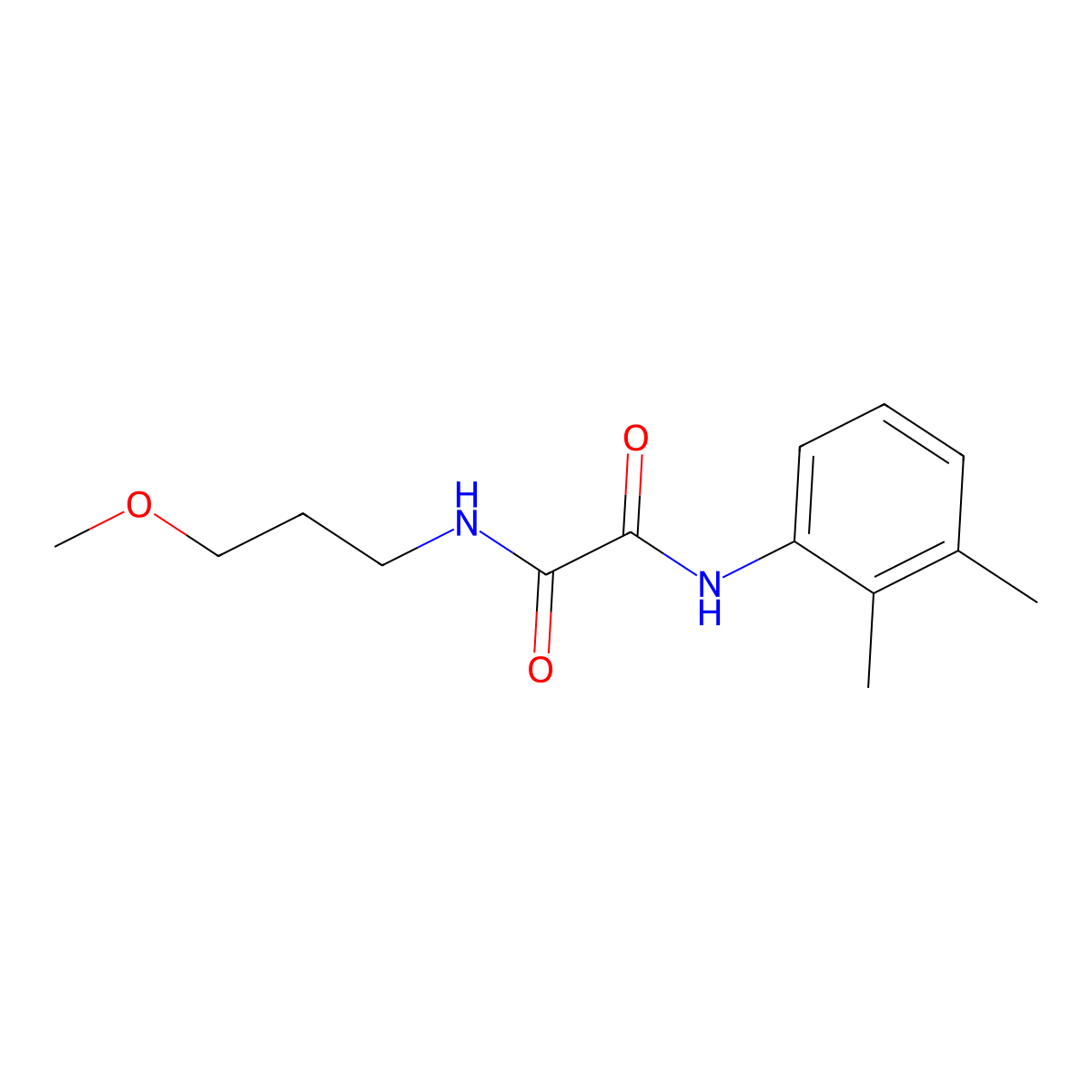 N'-(2,3-dimethylphenyl)-N-(3-methoxypropyl)oxamide molecular structure, CAS 433245-42-2