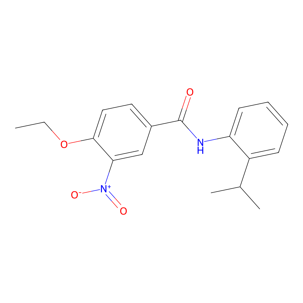 4-ethoxy-3-nitro-N-(2-propan-2-ylphenyl)benzamide molecular structure, CAS 433245-43-3