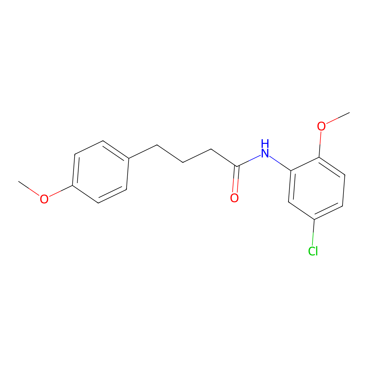 N-(5-chloro-2-methoxyphenyl)-4-(4-methoxyphenyl)butanamide molecular structure, CAS 433245-68-2