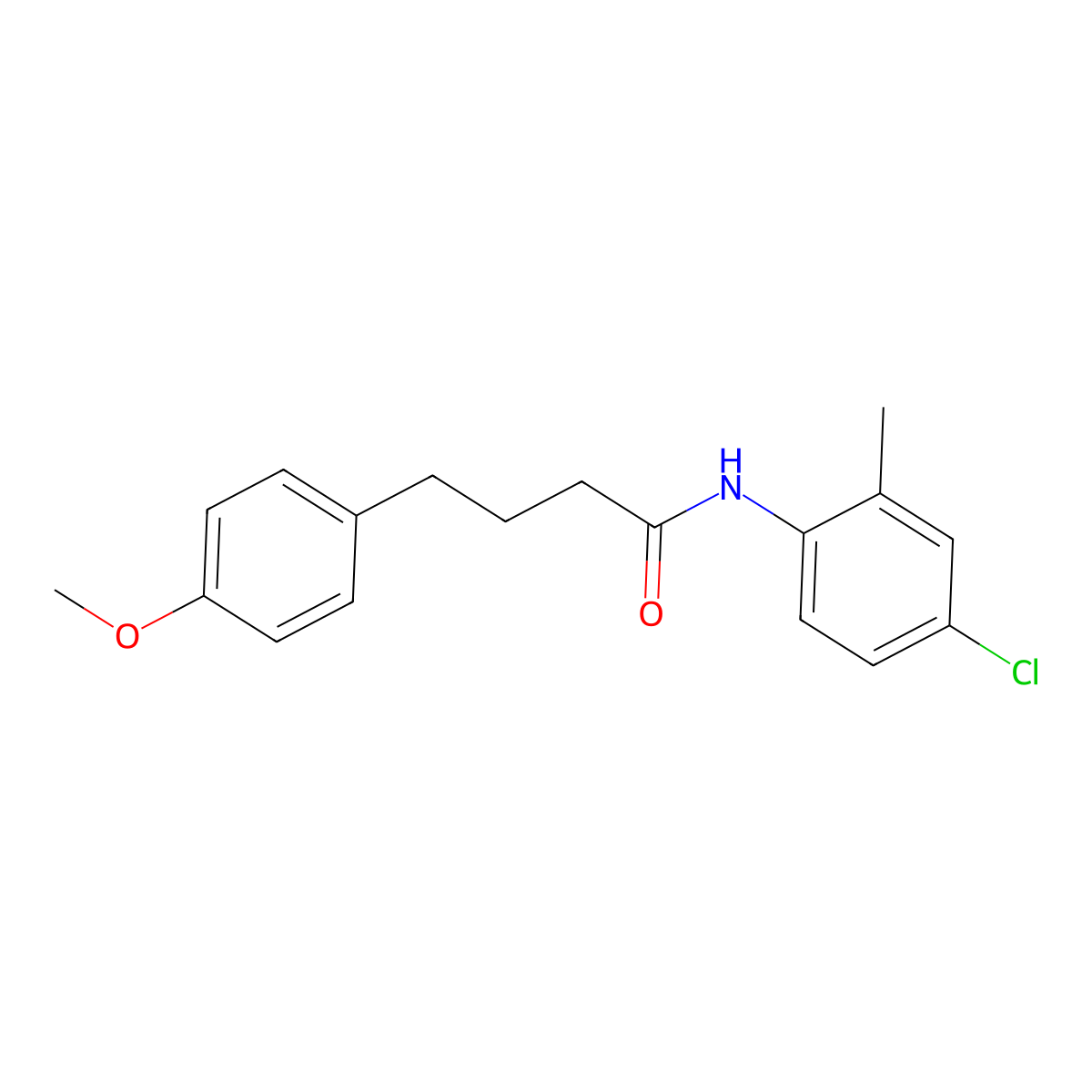 N-(4-chloro-2-methylphenyl)-4-(4-methoxyphenyl)butanamide molecular structure, CAS 433246-13-0