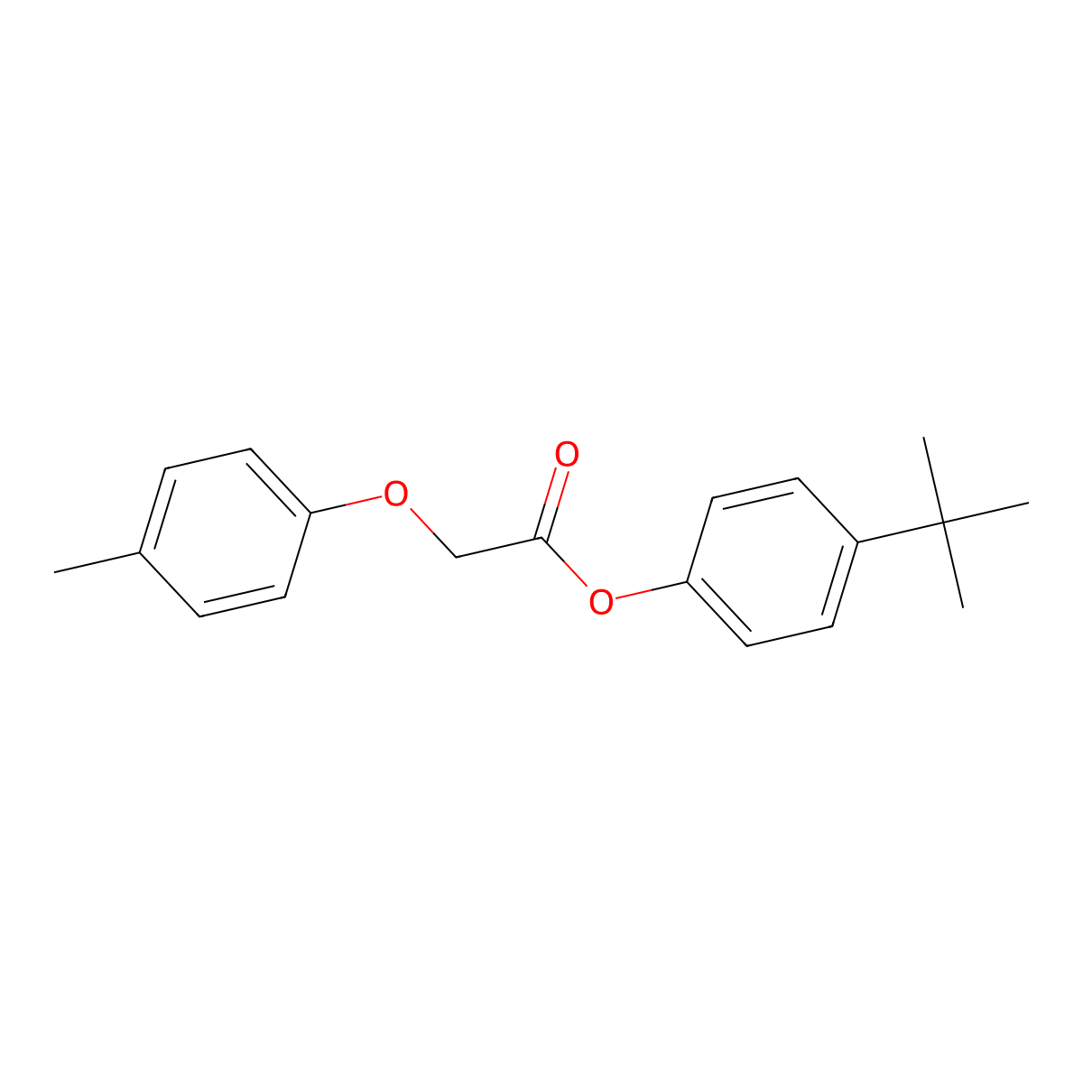 4-Tert-butylphenyl (4-methylphenoxy)acetate molecular structure, CAS 433246-21-0