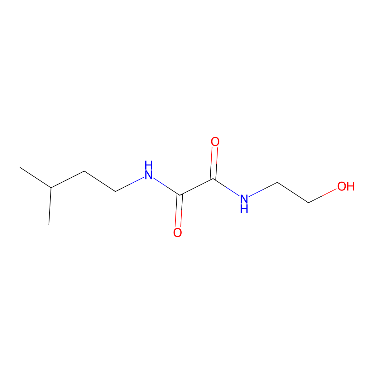 N'-(2-hydroxyethyl)-N-(3-methylbutyl)oxamide molecular structure, CAS 433246-70-9