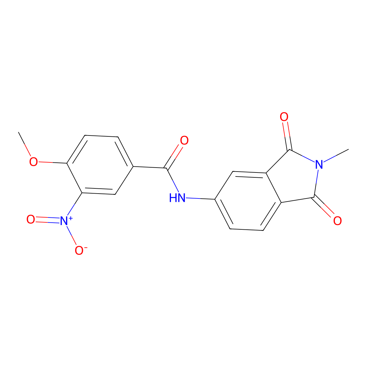 4-methoxy-N-(2-methyl-1,3-dioxoisoindol-5-yl)-3-nitrobenzamide molecular structure, CAS 433246-76-5