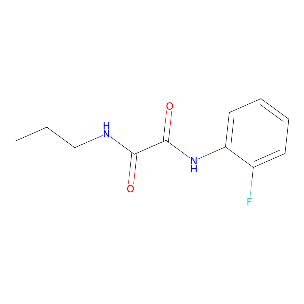 N-(2-fluorophenyl)-N'-propylethanediamide molecular structure, CAS 433247-10-0