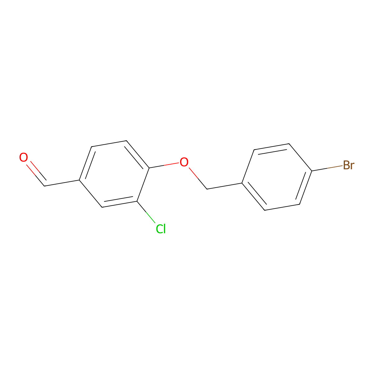 4-[(4-Bromobenzyl)oxy]-3-chlorobenzaldehyde molecular structure, CAS 433247-15-5